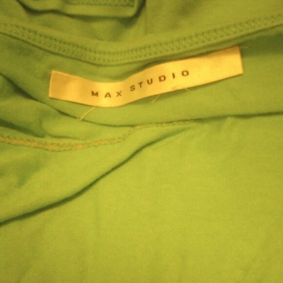 Max Studio halter dress ruched  elastic sides M light turquoise pre owned! - Picture 8 of 8